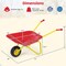 Red Kids Wheelbarrow 35 Lb Capacity All-Terrain Durable Metal Tray